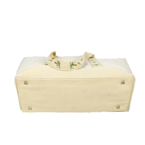 Bracing Canvas Large Tote Embroidered Palm Trees - Picture 7 of 7